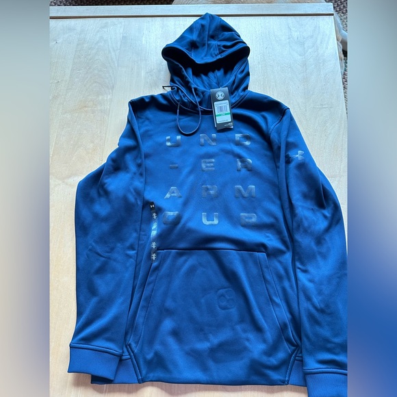 Men’s Under Armour navy blue size large hooded sweatshirt - Picture 1 of 3